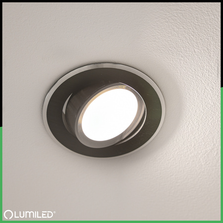 Bündig montierte Halogen-Deckenleuchte Kreisförmig Beweglich GU10 MR16 Schwarz TRIAM LUMILED