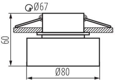GOVIK MR16 GU10 schwarz IP20 Kanlux Halogen-Deckenleuchte