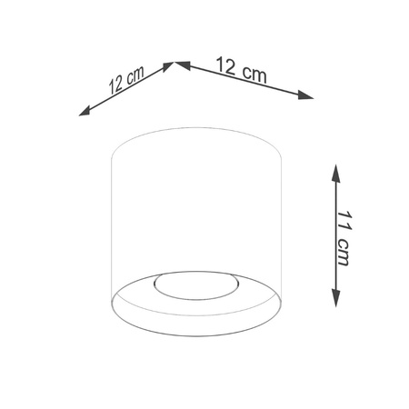 MIKA Spot Tuba GU10 Gold Minimalistische Deckenanbauleuchte SOLLUX