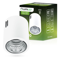 Aufbauleuchte E27, Aufbauspot Runde Tube Weiß Fest APUS 10 LUMILED