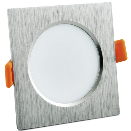 Quadratische Einbauleuchte VENUS LED silber 7W 570lm warm 3000K GOLDLUX (Polux)