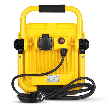 LED Fluter 50W 4000lm 4000K IP44 Schwarz+Gelb Samsung Chip VT-51 V-TAC