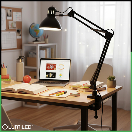 Schreibtischklemme, Schreibtisch-Tischhalterungsklemme Schwarz LUMILED