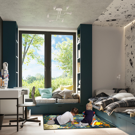 Deckenleuchte HECTOR 8xE27 Kronleuchter Weiß Industrial SOLLUX