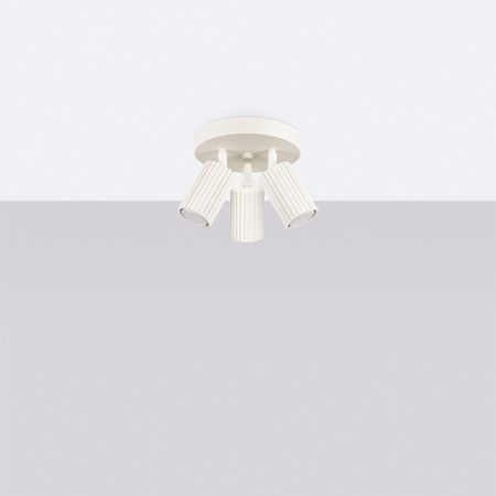 Deckenleuchte Plafond Tuba Spot 3x GU10 Beige Carbon Deep Space SL.1601 Sollux