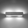 LED VEGA 2xE27 Wandleuchte Rechteckig 50cm Beton SOLLUX