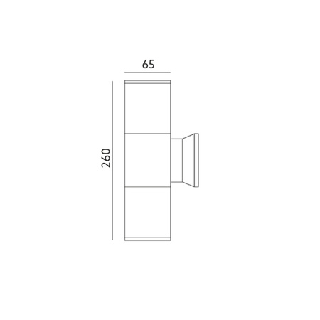 Gartenleuchte LED Elevation Wandleuchte nach oben und unten QUAZAR 3 GU10 GRAPHIT KOBI