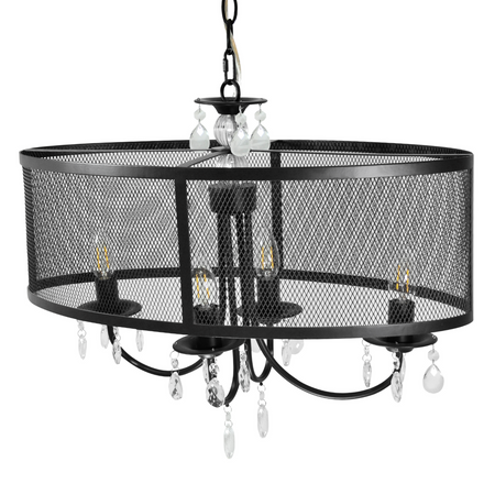 BRESSO Kronleuchter Hänge-Deckenleuchte 4xE14 GOLDLUX (Polux) Ellipse