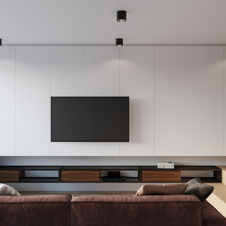 Anbauleuchte TIUBE GU10 ES111 Halogen Spot Tuba Round Schwarz SOLLUX