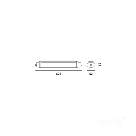 LED 18W 2160lm 4000K Neutral IP65 IK06 Weiß Cortez Kobi hermetische Leuchte