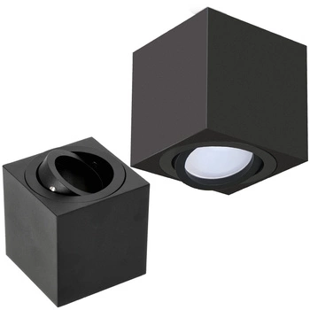 Aufbauleuchte OH37 SQUARE GU10 KOBI SCHWARZ