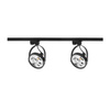 Beleuchtungsschienenset 1m Schiene + 2x Schienenleuchte AR111 LEON GU10 Schwarz