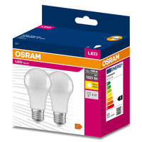 2x LED Lampen E27 A60 13W = 100W 1521lm 3000K Wärme 200° OSRAM VALUE