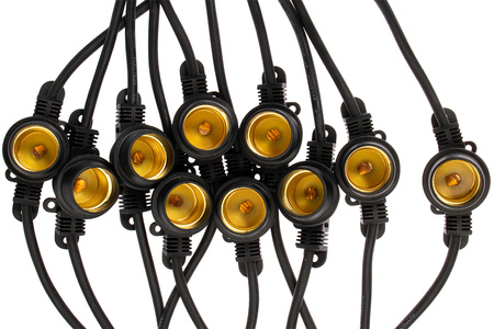 Lichterkette für den Außenbereich Gartengirlande 15 m 15 xE27 LED 7 W 3000 K Lumiled