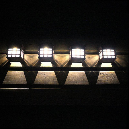 Wandleuchte Solar LED Gartenfassadenleuchte IP44 mit Flammeneffekt