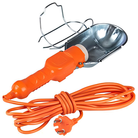 Werkstatt-LED-Taschenlampe E27 230V auf 5m Kabel