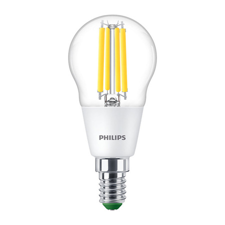 LED-Kugellampe E14 P45 2,3W = 40W 485lm 4000K neutrales Filament PHILIPS ultraeffizient