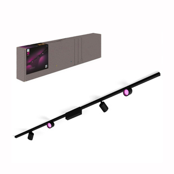 Perifo Lighting Rail Kit 2m + 4x LED-Strahler 20.8W CCT RGB Philips HUE Bluetooth Schwarz