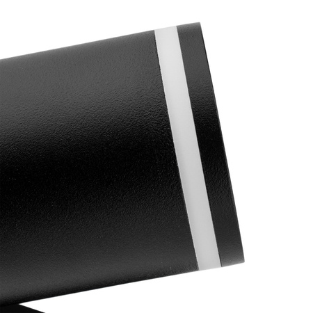 GU10 RING Wandleuchte mit USB und Schalter schwarz