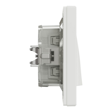 Einzelner einpoliger Lichtschalter mit Rahmen IP44-Anschluss SCHNEIDER ASFORA