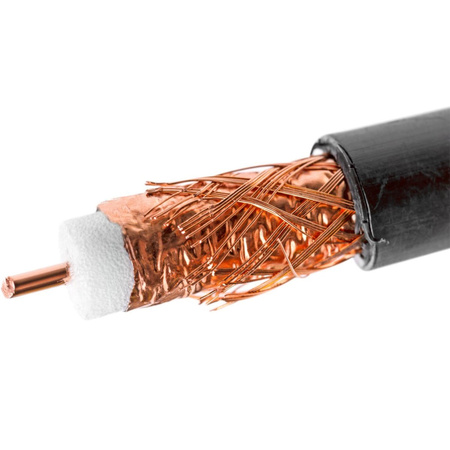 Antennen Koaxialkabel Kupfer Gel CU Terrestrisch 4K Full HD Schwarz 100M VAYOX