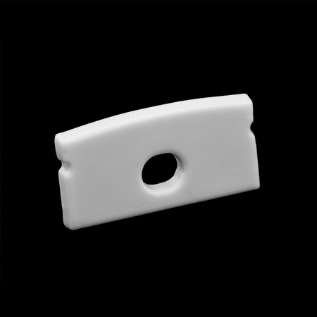 Aluminium LED-Profil KM36 mit Milchglasabdeckung und Endkappen, 2m Silber LUMILED