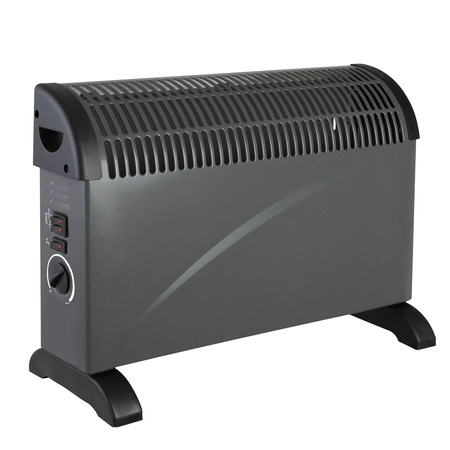 Konvektor Heizung 2000W TURBO mit Lüftung Schwarz Sondo Windstar Kobi