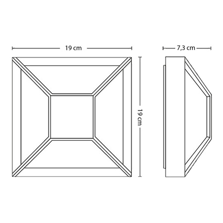Gartenleuchte LED-Wandleuchte DROSERA myGarden 12W 2700K IP44 Decke 19cm Schwarz und Weiß PHILIPS