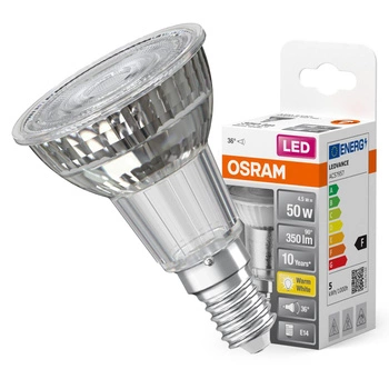 LED Leuchtmittel E14 R50 4,5W = 50W 350lm 2700K Warm 36° OSRAM STAR