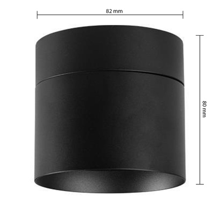 Aufputz Halogen Tuba Reflektor Spot GX53 Rund Schwarz Apilo Masterled