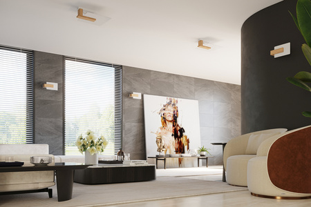 LED-Deckenleuchte Deckenaufbauleuchten LAPPO 2xE27 Quadratische Holzleuchte SOLLUX