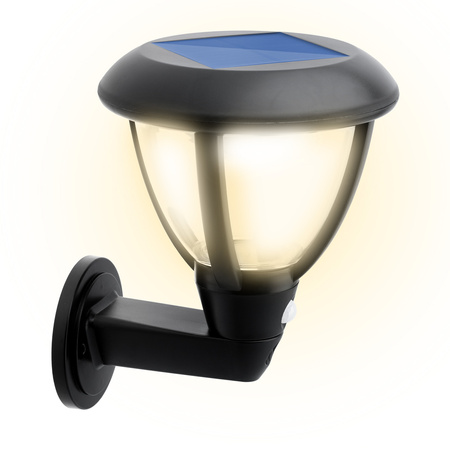 Solar-Gartenwandleuchte Elevation LED-Wandleuchte mit Bewegungs- und Dämmerungssensor 4000K IP44