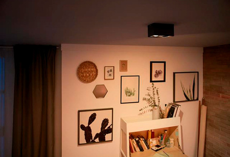 LED-Halogen-Anbauleuchte 2x 4,5W BOX Beweglich Schwarz PHILIPS