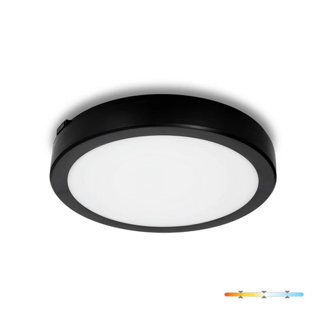 LED-Badezimmerdecke Plafond Aufputz 24W 2280lm 4000K 120° Schwarz IP65 Nairos Kobi
