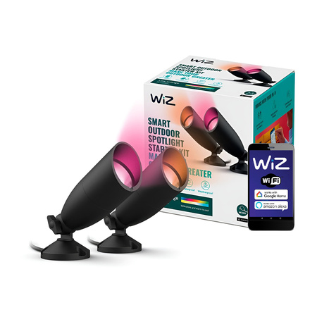 2x LED Garten Außenstrahler 10W RGB SMART WiFi WiZ