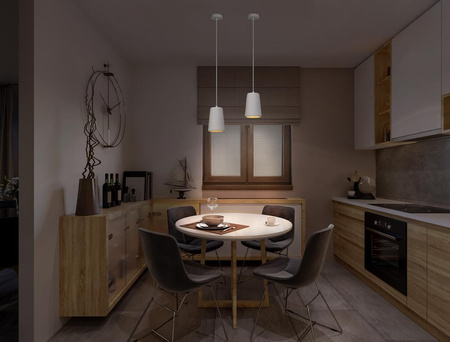 Dekorative Decke Pendelleuchte E27 Überhang Weiß Dekor Ledvance