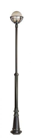 Outdoor-Gartenlampenmast LATERNE E27 Kugeln mit Korb 250 OGMWN 1 KPO 250 170-270cm schwarz Su-Ma