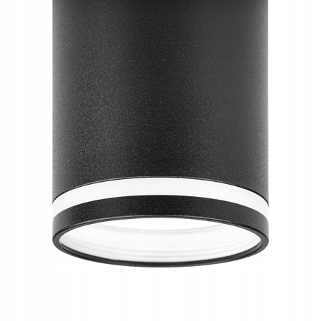 Aufputz-Halogen-Röhrenreflektor Spot GU10 Rund Schwarzer Ring Masterled