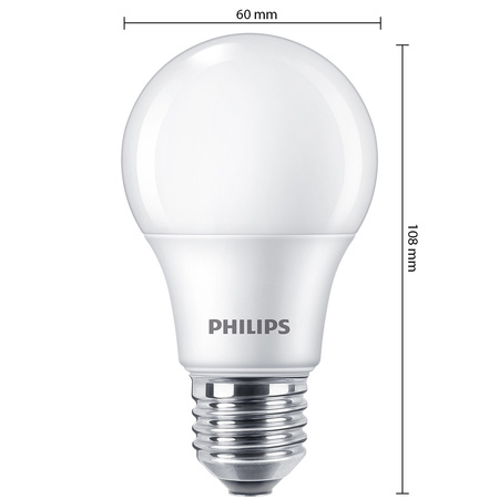 6x LED-Lampe E27 A60 8W = 60W 806lm 2700K Warm 180° Essential Philips