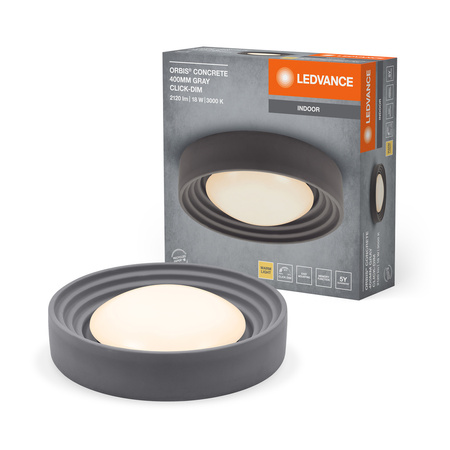 LED-Deckenleuchte Plafond Ornamental Beton Dimmbare Lampe 18W 3000K Warm Grau LEDVANCE