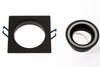 Einbaustrahler GU10, Einbauspot HALOGEN Quadrat Schwarz CLARO LUMILED