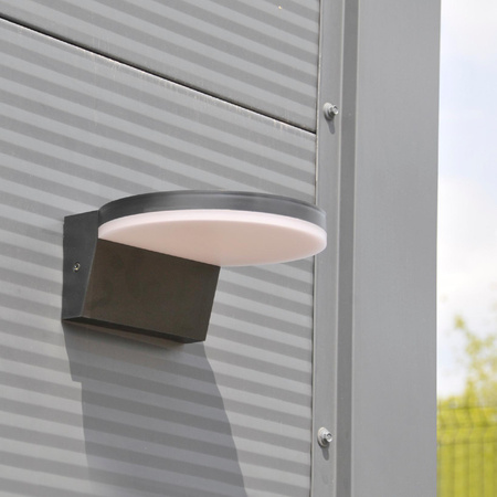 Außenwandleuchte LED-Fassadenleuchte IP54 4000K Rund Schwarz