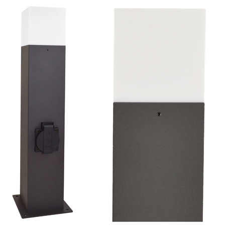 LED-Gartenlampe E27 NEW YORK TUBA Mast 44cm mit Fassung - GOLDLUX (Polux)