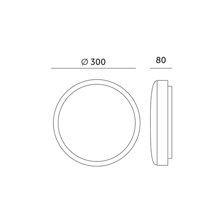 Plafond LED Badezimmer Deckenanbauleuchte 19W 4000K IP44 mit Bewegungssensor ZOE LX Schwarz 30cm