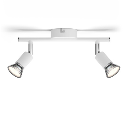 Deckenleuchte LIMBALI 2x GU10 Wandleuchte Reflektor beweglich Weiß PHILIPS
