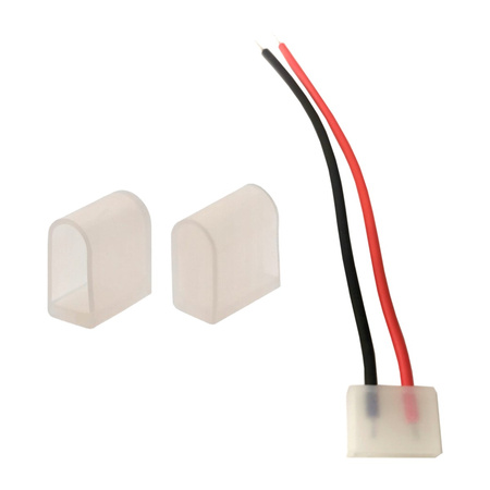 Endkappen für LED 12V 6x12mm + 2x Kabel NEON LUMILED