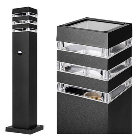 Gartenmast Außenlampe Stehend E27 LED Bewegungsmelder