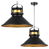 Masterled E27 Schwarz Gold Kupfer Tao Hängelampe