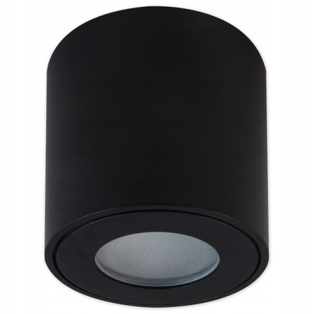 Aufbaustrahler Tuba GU10 Rund Schwarz 84mm IP54 Modern