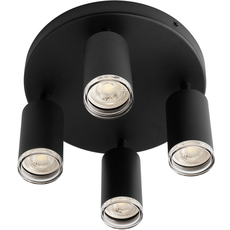 Spot GU10 IP44 ADERO Schwarz Lumiled LED Spot Reflektor Deckenleuchte